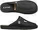 Produktbild ESTRO Hausschuhe Herren Leder Herrenhausschuhe - Hausschuh Männer Pantoffel Pantoffeln Pantoletten Slipper Mann Warm FROST (45 EU, Onyx)