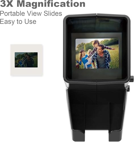 digitnow 35mm slide and film viewer 3x magnification battery operation led lighted illuminated viewing for 35mm slides amp positive film negatives4aa batteries included