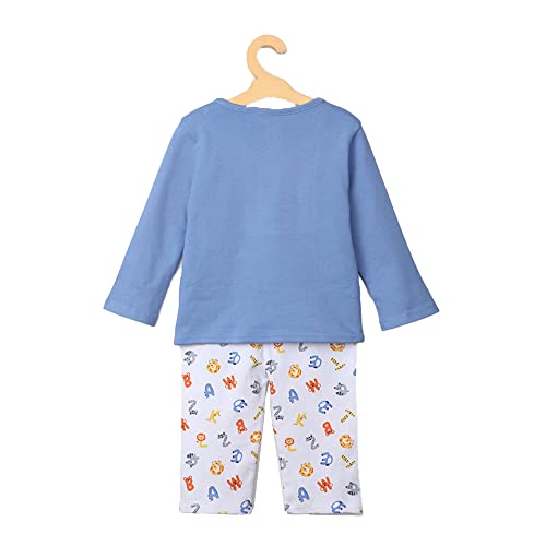 Image of Karrot by Shoppers Stop Printed Cotton Regular Fit Infant Boy's Top & Bottom Set