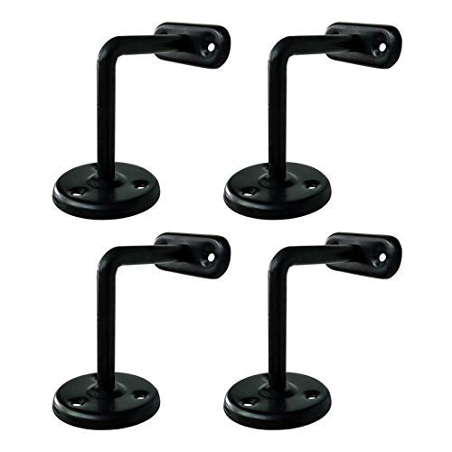 Adonai HardwareLong MS Iron Handrail Bracket- Black Powder Coated (Supplied as 4 Pieces per Pack)