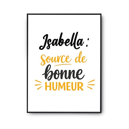 Poster Isabella source de bonne humeur décoration murale chambre et bureau inspirant