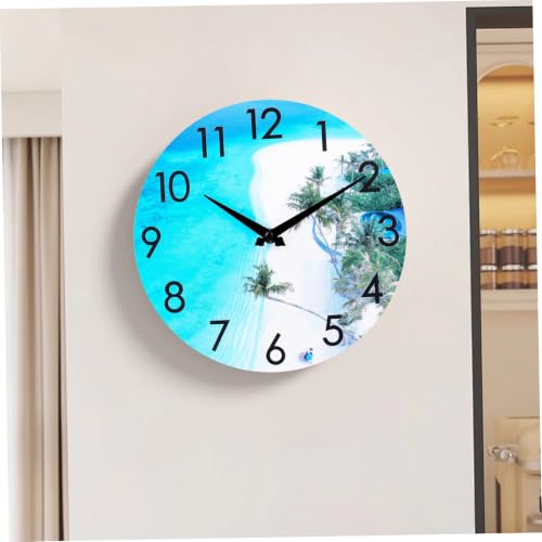 Reloj de pared al aire libre de acrílico resistente con acabado costero 6