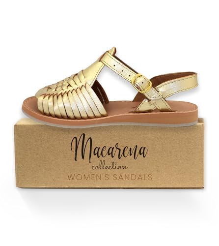 Image of Macarena Collection Womens Shoes Leather Sandals for Women | Huarache Handmade Mexican Sandals Women | Comfortable & Stylish Womens Sandals 3044