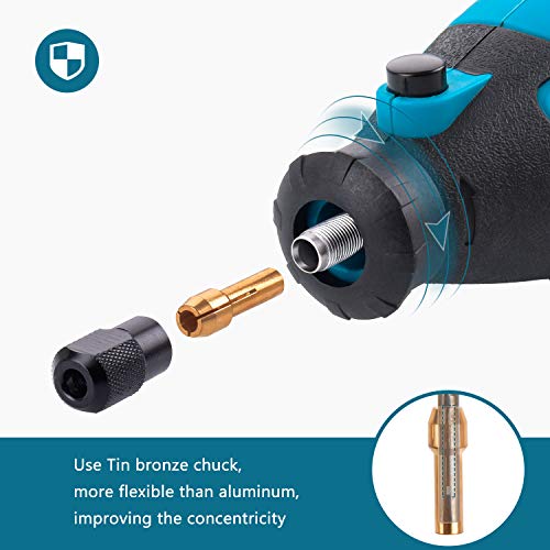 Tilswall Rotary Tool Kit 160W with 6-Level Variable Speed 145pcs Accessories Electric Drill Set for Crafting Projects and DIY Creations - Thumbnail 6