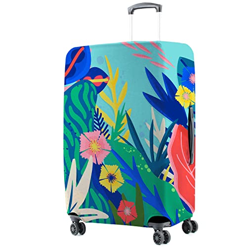 Image of Nasher Miles Polyester 75 (28 Inch) Large Protective Luggage Cover - Underwater Design