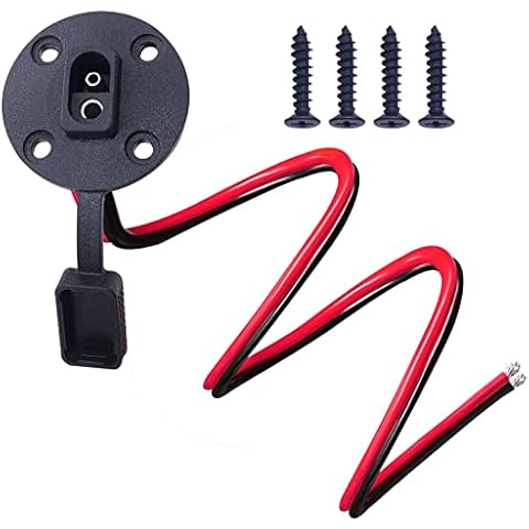 mankk SAE Connector 1.8ft SAE Power Socket Sidewall Port 10AWG SAE Cable Quick Connect Panel Mount Universal Flush-Mountable Connector with Screws for Solar Generator Battery Charger M-V-009-LS Cover