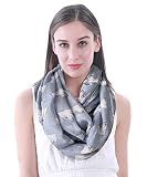 Lina & Lily écharpe tube snood à motif chien Bichon Maltais (Bleu)