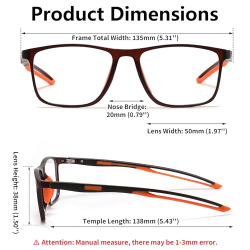 Image of FEISEDY Blue Light Glasses for Women Men TR90 Sports Ultra-Light Glasses Anti Glare UV Protection B0109