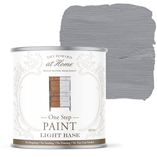 AMY HOWARD AT HOME Chalk-Based One Step Paint for Furniture, Cabinetry, Decor, Finish, and More | No Stripping, Sanding, or Priming | Light Base | 16 Ounce | Atelier