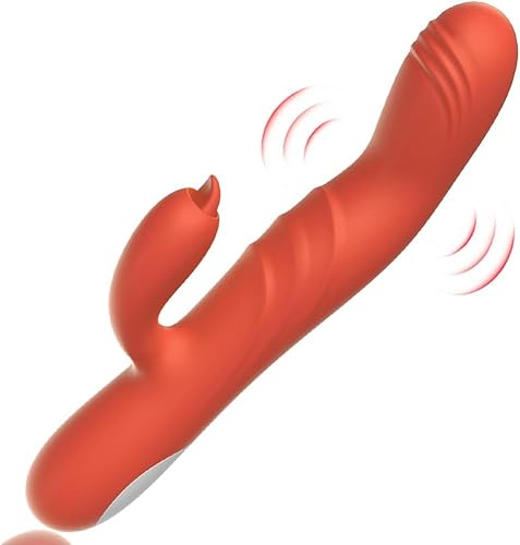 Waterproof Adult Tool for Women Today Silent Silicone Rabbit Ears Adult Toys for Women Today Pleasure Toy Set 10 Powerful Modes Powerful 16 Modes Toys for Womens Silent Realistic Machine (Red)