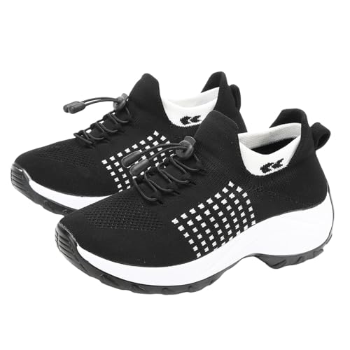 Comfort Wear Orthowear Shoes for Women Fashion Mesh Breathable Chunky Walking Non Slip Stretch Cushion Comfortable Running Sneakers Thick Bottom Orthopedic Air Cushion Lightweight Shoes2