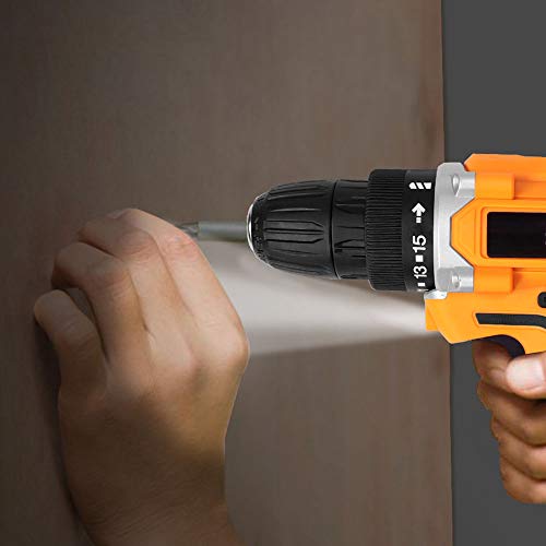 MFJFHK 16,8-V-Bohrmaschine mit wiederaufladbarem Lithium-Akku Elektroschrauber Akkuschrauber Elektrowerkzeuge mit Zwei… – Bild 3