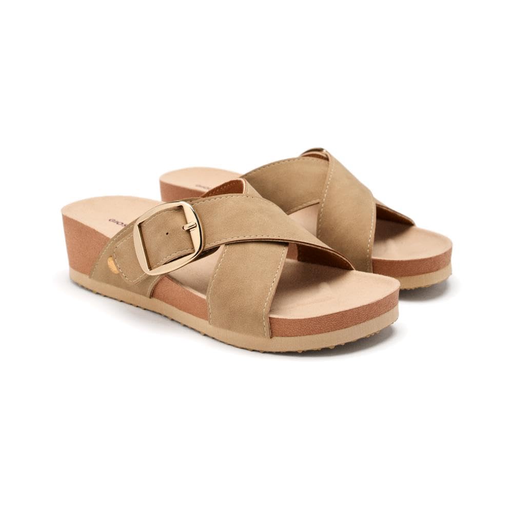 GIOSEPPO WINN, Women's Flip Flops, Taupe, 36 EU, Taupe, 4 UK