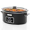 Magnifique 8 quart casserole slow cooker with timer and digital programmable small kitchen appliance for family dinners serves 6 people heat settings keep warm low and high  urban country home decor
