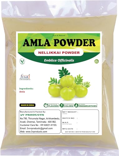 3V PRODUCTS Amla Powder 50g | Indian Gooseberry | Nellikai | Emblica Officinalis (Pack Of 1)