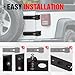 EYOUHZ for Wrangler JK Heavy Duty Steel Tailgate Hinges Compatible with 2007-2018 Jeep Wrangler JK JKU Unlimited 2/4 Doors, 2 PCS Reinforced Tail Gate Hinge Bracket Spare Back Door Rear Hinge Set