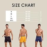 Expertoftio Boxers for Men Viscose from Bamboo Men's Underwear Boxer Shorts Breathable Mens Boxer, Loose Fit, Knit, 5 Pack, All Black, L
