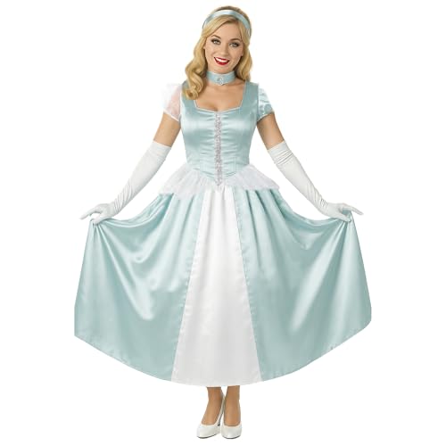 Fun Shack Kostüm Cinderella für Damen, Prinzessin Kleid, Perfekt für Karneval und Fasching, L