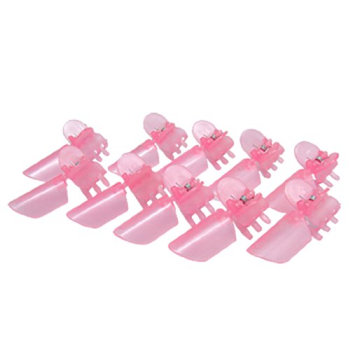 uxcell 10 Pieces Cute Pink Nail Protector Plastic Shield