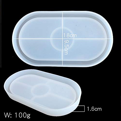 Concrete Oval Plate Molds Silicone Coaster Molds Cement Key Tray MOLDS Plaster Holder Molds - Image 4