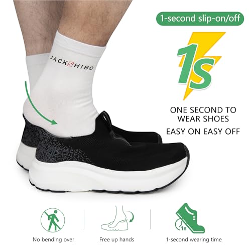 Image of Men Slip in Free up Hands Shoe Wide Toe Box Arch Support Orthopedic Walking