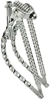 Lowrider 20" Bent Triple Square Twisted Spring Fork 1" Chrome. Bike Fork, Bicycle