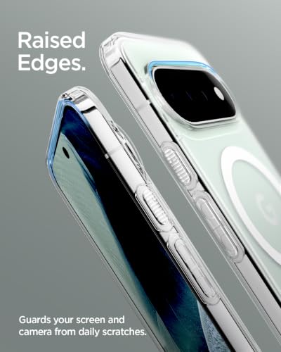 Image of Spigen Ultra Hybrid MagFit for Google Pixel 11 Pro XL Case, Clear White | Compatible with Pixelsnap, Anti-Yellowing, Air Cushion Tech, Military-Grade Drop Protection, Compatible with MagSafe