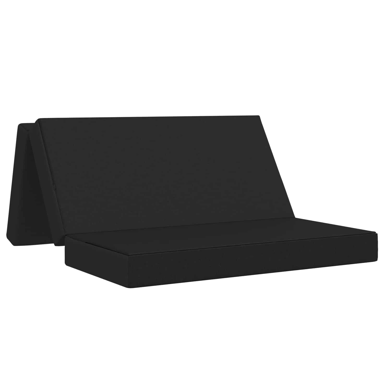 Sofa rozkładana 160 x 67 x 45 cm czarna poliestrowa z pianką