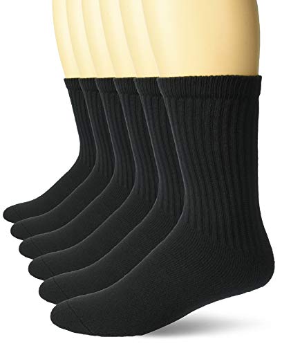 Top Flite Men's Sport Cotton Rib Cushion Crew Socks 6 Pair Pack - Main Image