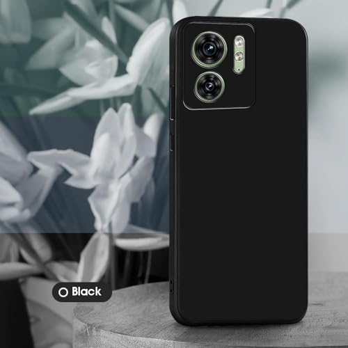 Image of Back Cover for Motorola Moto Edge 40 5G | Full Camera Protection | Premium Liquid Silicon Case | Flexible Bumper Case for Motorola Moto Edge 40 5G (Black)