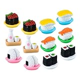 WOONEKY 12 Pièces Modèle de Sushi Artificiel Décoration Réaliste pour Maison Magasin Événements Accessoires de Simulation de Nourriture Japonaise