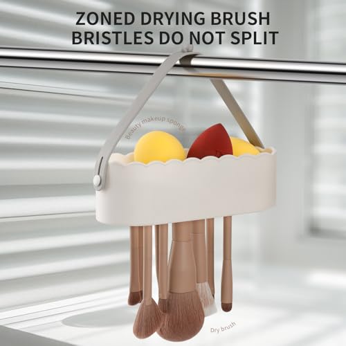 DUcare Alfombrilla limpiadora de brochas de maquillaje 3 en 1, cuenco de limpieza de brochas de maquillaje de silicona con soporte de secado, herramienta de limpieza de brochas cosméticas con soporte - imagen 2