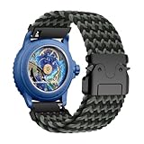 Bracelet en Nylon Tressée: Ce bracelet de rechange pour Blancpain X Swatch bracelet élégant est fabriqué en nylon matériau, doux, respirantes et durables, offre une expérience de port confortable. Bracelets en nylon pour Blancpain X Swatch sangles de sport avec techniques de tricotage, sont élastique et flexible, ne se déforme pas facilement, séchant rapidement et facile à nettoyer, convient à un port à long terme.