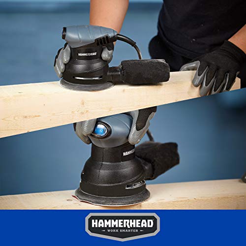 Hammerhead 2.0-Amp 5-Inch Random Orbit Sander with 12pcs Sanding Paper – HAOS020 by Hammerhead - Image 6