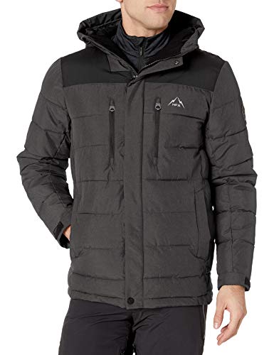 HFX Men's Ski Jacket with Printed Lining, Charcoal, Extra Large