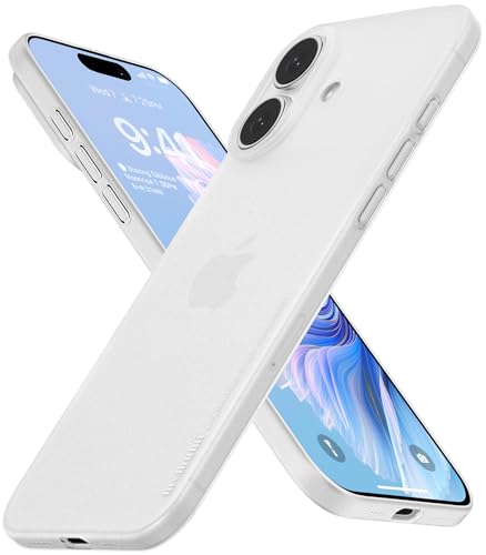 memumi 0.3mm Custodia Ultra Sottile per iPhone 17, Morbida al tatto, Cover Posteriore Morbida e Leggera, Design Minimalista e Anti-Impronte