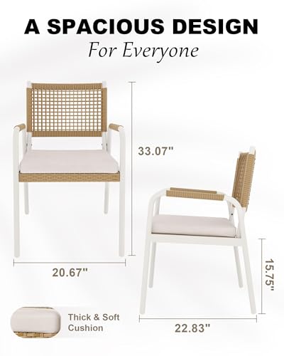 Chaise de jardin confortable en rotin pour aménager balcon et terrasse