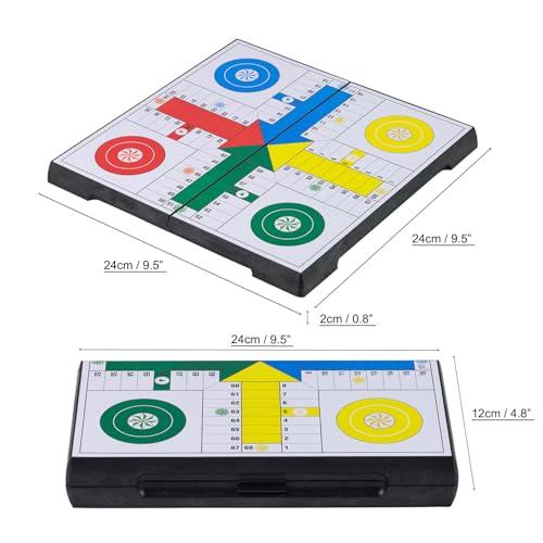 Juego de mesa Ludo plegable magnético clásico miniatura 5
