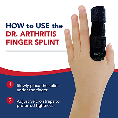 Doctor Developed Finger Splint & Manual - Trigger Finger, Arthritis, RSI - Fits Ring, Index, Pinky & Middle - 2 Sizes (S/M, Pink)