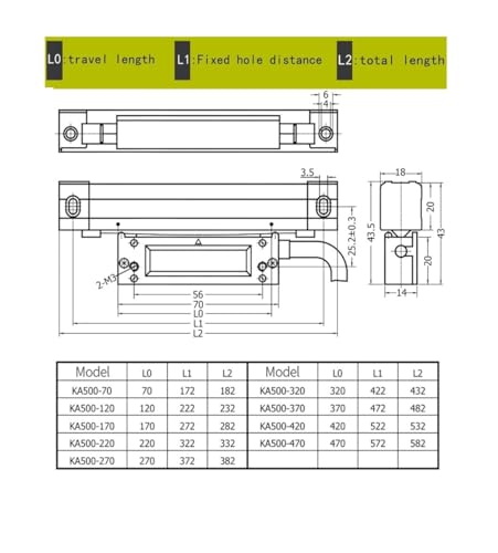 Regla Óptica Lineal Slim KA-500 220mm miniatura 3