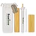 Reusable Bamboo Drinking Straws | BPA Free | Ecological Alternative to Plastic Straws | Strong & Durable Bamboo Multi-Usage Straw | 12 Straws | 5.5 and 8.7 Inch | Bambaw