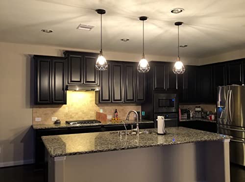 Yubole Oil Rubbed Bronze Pendant Light Art Deco Industrial Mini Loft Kitchen Bar Restaurant Polygon Pendant Light Fixture #TOP3