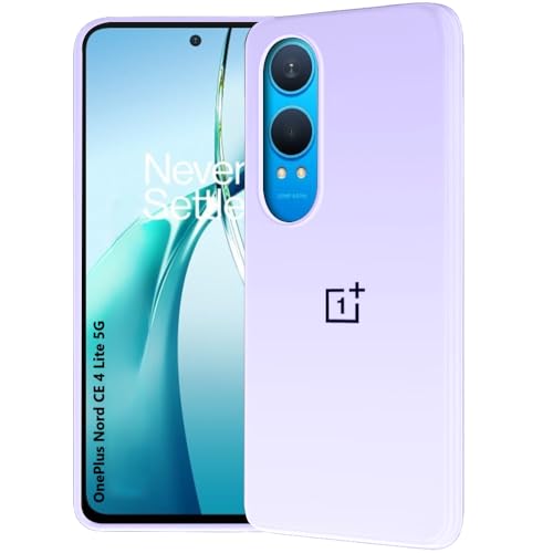 Image of MOBILOVE Back Cover Case for OnePlus Nord CE 4 Lite 5G | Pure Liquid Soft Matte Silicone Case with Logo and Comes with Camera and Screen Protection Back Cover for OnePlus Nord CE 4 Lite 5G (Purple)
