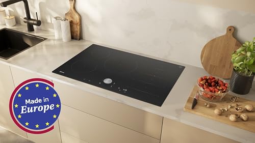 NEFF T68FTV4L0, N 90, Induktionskochfeld, autarkes Glaskeramik-Kochfeld 80 cm breit, Twist Pad, Flex Induction, Home Connect, Smart Hood Automatic, Rahmenlos aufliegend, Schwarz – Bild 4