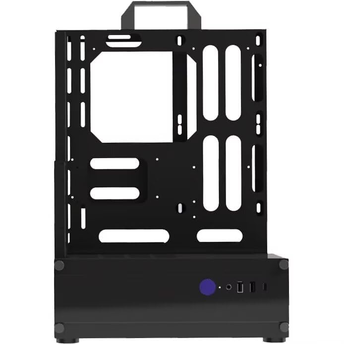 PC Test Bench ATX Case Open Frame Computer Case Upgraded Version Portable Chassis Bracket Zinc Coated Steel Cases Shell Support Installation ITX/MATX/ATX Motherboards(Black)