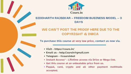 424Rs - Siddharth Rajsekar - Freedom Business Model - 3 Days