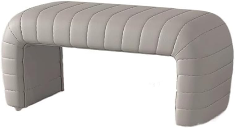 End Stool End of Bed Bench Shoe Changing Stool for Entrance Very Narrow Shoe Changing Stool for Cloakroom Sofa Stool Long Bench(Gris,Medium)