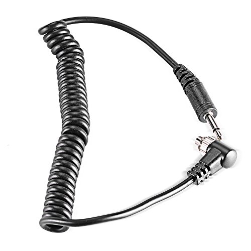 Male to Female PC to 3.5mm Flash PC Sync Cable Cord with Screw Lock for Canon Nikon DSLRs