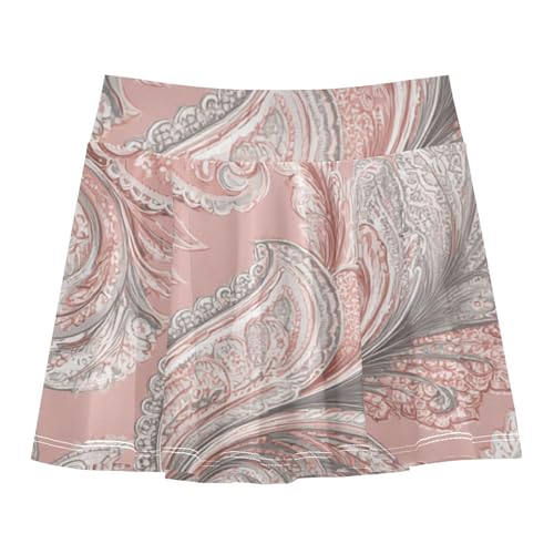 Girls Skort Athletic Tennis Skirt with Built High Waist Pocket Stretch Quick Dry School Golf Running XS-XL