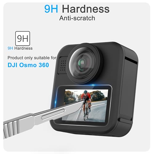Image of FiTSTILL Tempered Glass Screen Protector for Go Pro MAX2 /MAX360 2025 /MAX Fusion(2019),Scratch Resistant LCD Tempered Glass Film 9H Hardness Guard Touch Sensitive Easy Installation Accessory